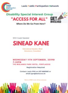 Disability SIG - Where do we go from here? @ Midlands Park Hotel | Portlaoise | County Laois | Ireland